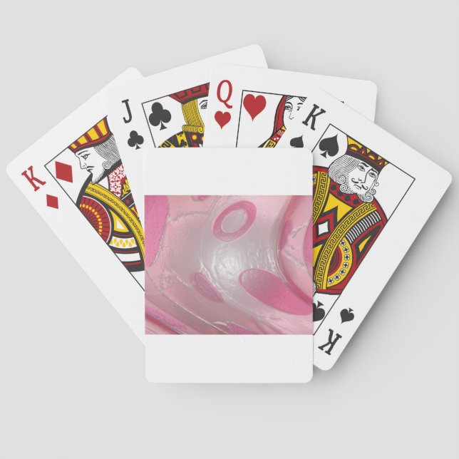 pink plastic poker cards (Back)