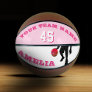 Pink Player Team Name Number Girl  Basketball