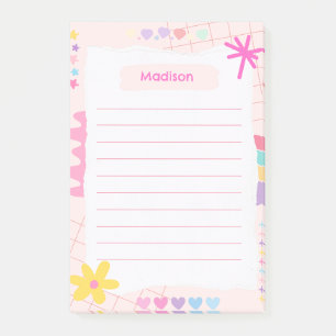Pink Playful Doodle Post-it Notes