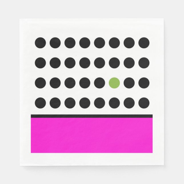 Pink Playful Dots Napkins (Front)