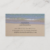 Pink Plumeria Beach Spa Resort Boutique B&B Business Card (Back)