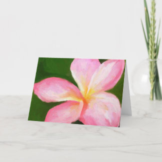 pink plumeria card