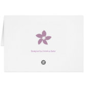 Pink Plumeria Card (Back Horizontal)