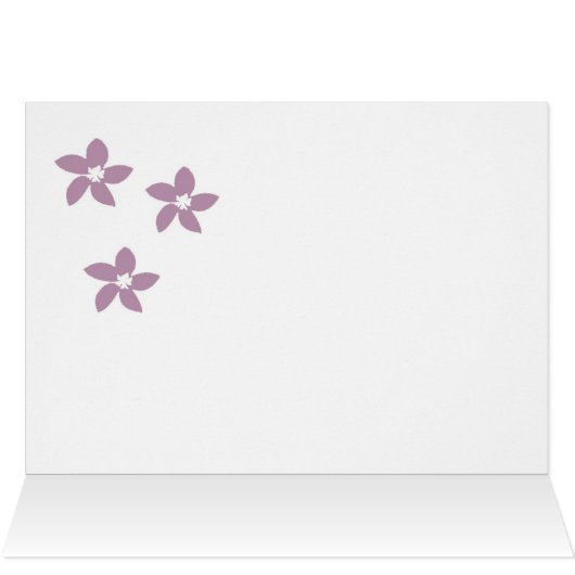 Pink Plumeria Card (Inside Horizontal (Top))