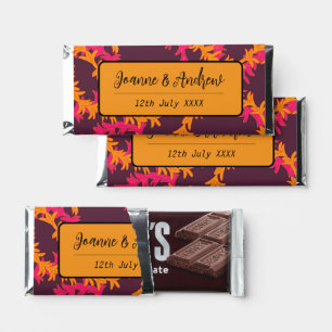 Pink Plumeria Flowers Hawaii Beach Wedding Hershey Bar Favors