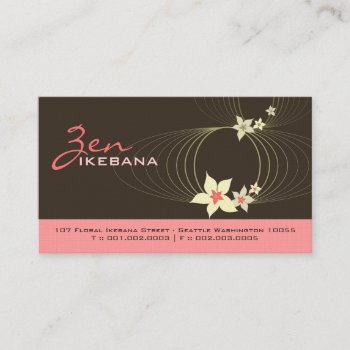 Pink Plumeria Frangipani Flower Chic Ikebana Zen Business Card by fatfatin_box at Zazzle