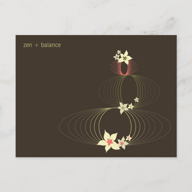 Pink Plumeria Frangipani Flowers Chic Ikebana Zen Postcard (Front)