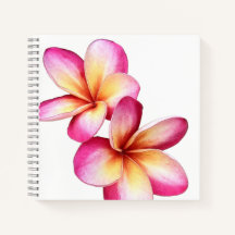 Pink Plumeria Spiral Notebook