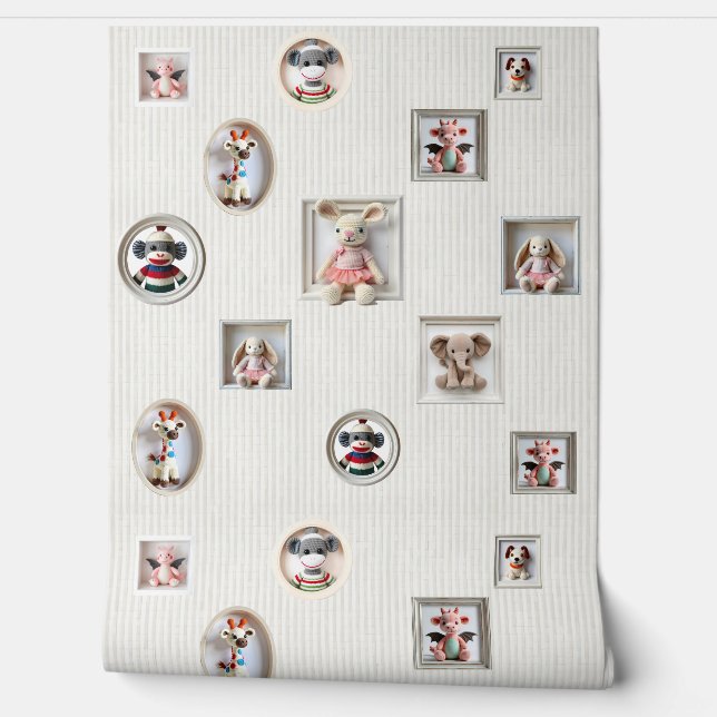 Pink Plushy Pals Wallpaper (Unrolling)