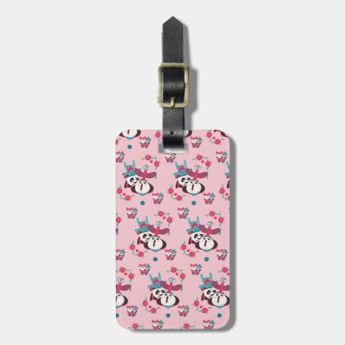 Pink Po and Mei Mei Pattern Luggage Tag