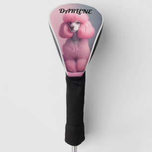 PINK PODDLE custom text (name) Golf Head Cover