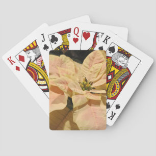 Pink Poinsettia Christmas Playing Cards