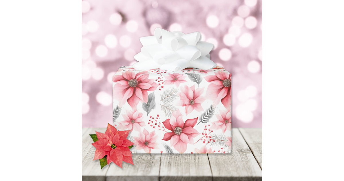 Checkered Pattern Blush Pink and Hunter Green Wrapping Paper, Zazzle in  2023