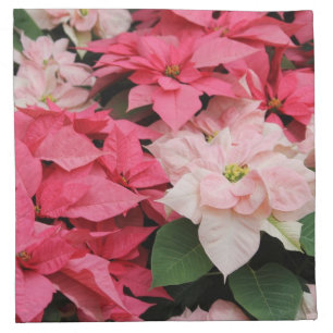 Pink Poinsettias Bouquet Napkin