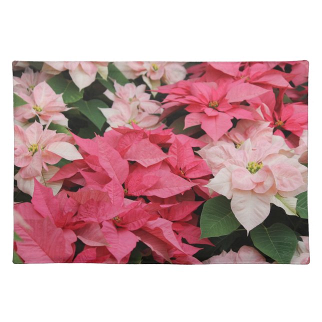 Pink Poinsettias Bouquet Placemat (Front)