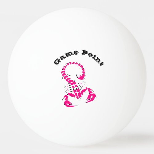 Pink poisonous scorpion very venomous insect Ping_Pong ball