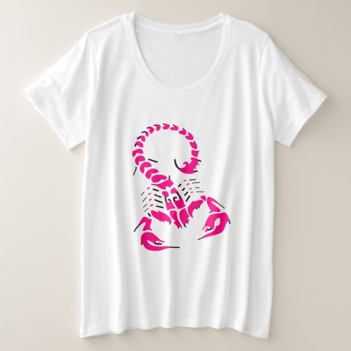 Pink poisonous scorpion very venomous insect plus size T_Shirt