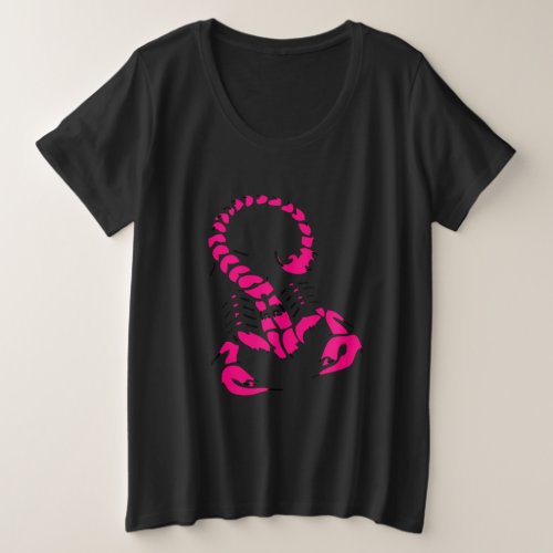 Pink poisonous scorpion very venomous insect plus size T_Shirt