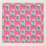 Pink Polar Bear Pattern Design Scarf<br><div class="desc">White Polar Bear on Pink Background Seamless Repeat Pattern Design</div>
