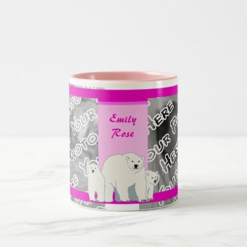 Pink Polar Bears Mug by Joyful_Expressions at Zazzle
