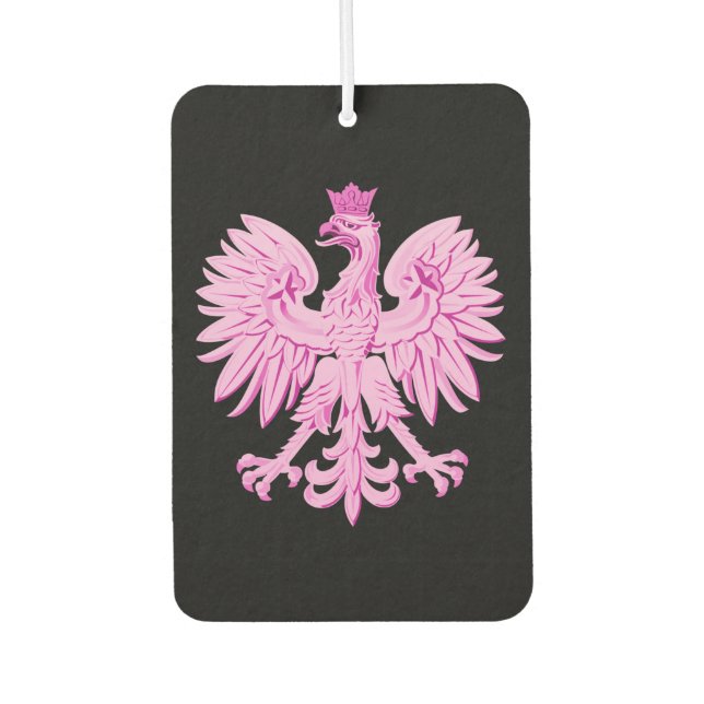 Pink Polish eagle  car magnet Air Freshener (Front)