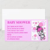 Pink Polk a Dot Poodle Baby Shower (Front/Back)