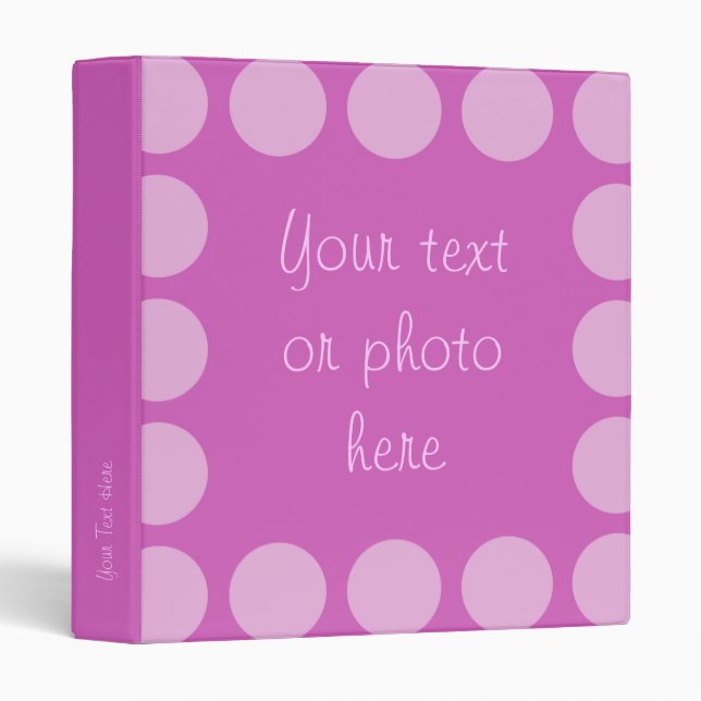 Pink Polka Binder (Front/Spine)