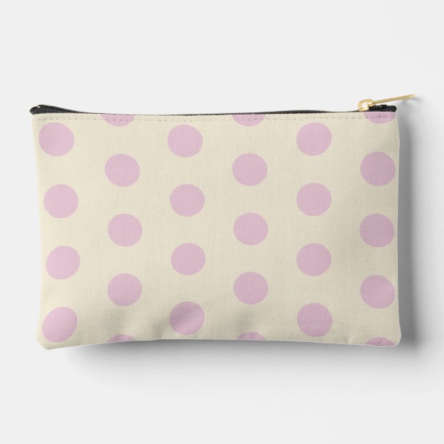 Pink Polka Dot Accessory Pouch (Back)