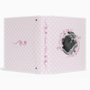 Pink Polka Dot Baby Book 3 Ring Binder