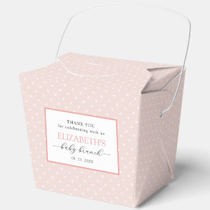 Pink Polka Dot Baby Brunch Favor Box