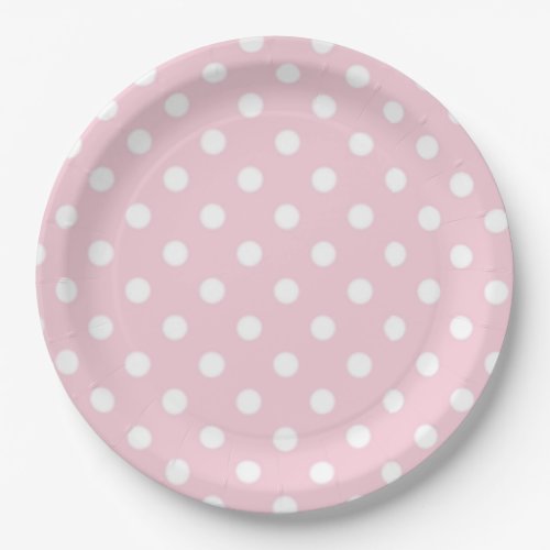 Pink Polka Dot Baby Girl Baby Shower Paper Plates