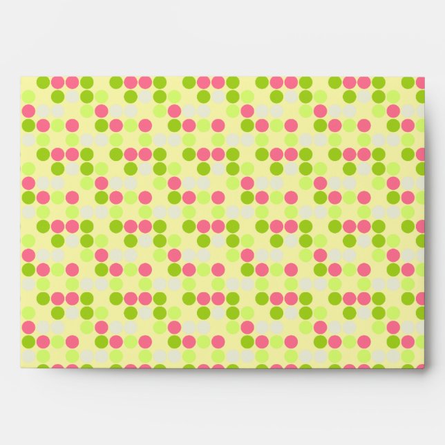 Pink Polka Dot Baby Girl Envelopes (Front)