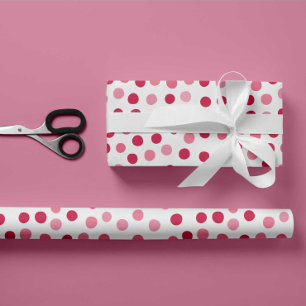 Pink Polka Dot Baby Wrapping Paper