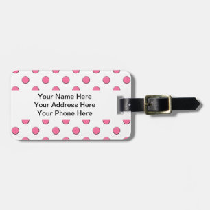 Pink Polka Dot Bag Tags
