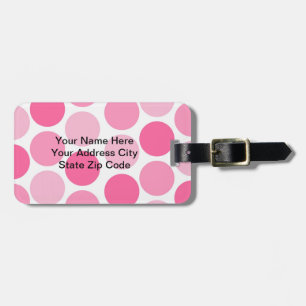 Pink Polka Dot Bag Tags