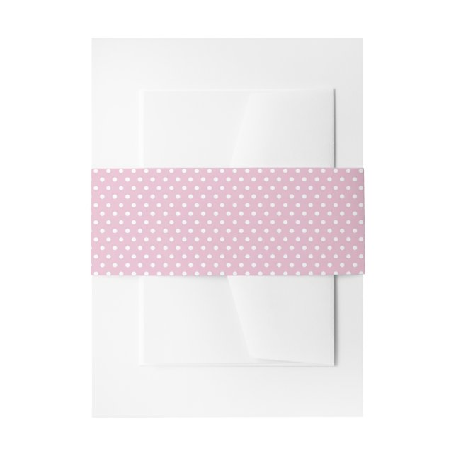 Pink Polka Dot Bridal Shower Invitation Belly Band (Front Example)
