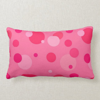 Pink Polka Dot Bubbles Pillow