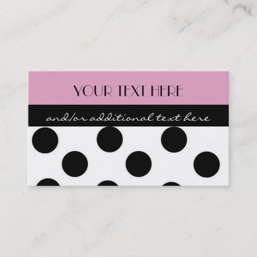 Pink Polka Dot Business Cards
