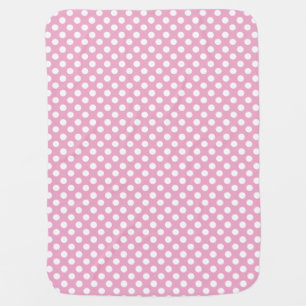 Pink Polka Dot Chic Baby Blanket