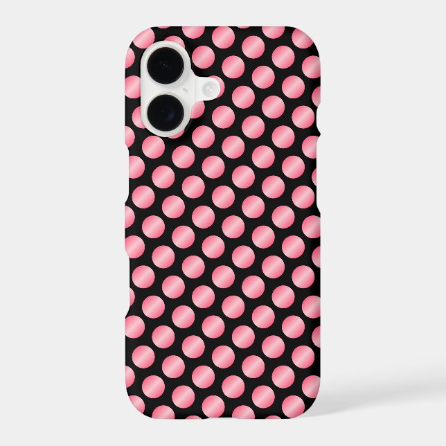 Pink Polka Dot Design iPhone Case (Back)