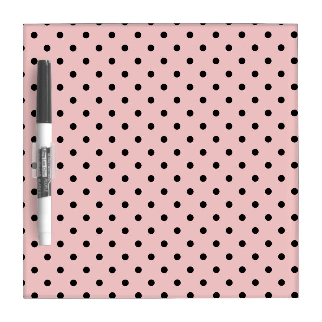 Pink, polka dot dry erase board (Front)