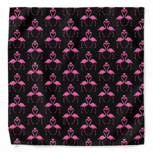 Pink Polka Dot Flamingo Bandana
