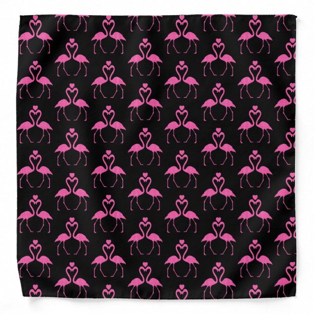 Pink Polka Dot Flamingo Bandana (Front)