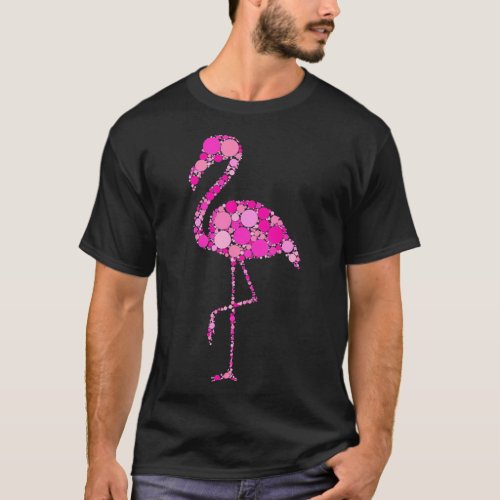 Pink Polka Dot Flamingo International Dot Day T_Shirt