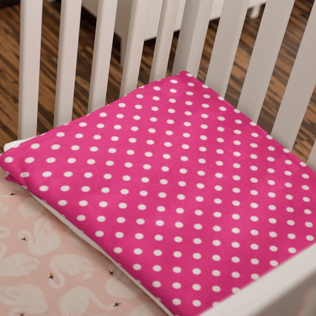 Pink Polka Dot Fleece Blanket (Creator Uploaded)