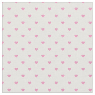 Pink Polka Dot Hearts Fabric