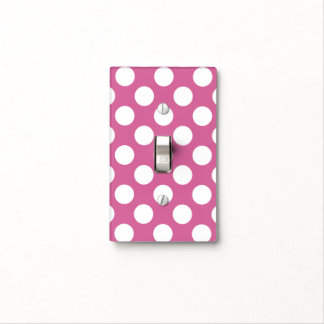 Pink Polka Dot Light Switch Cover