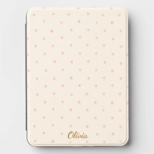 Pink Polka Dot Monogram Design Kindle Cover