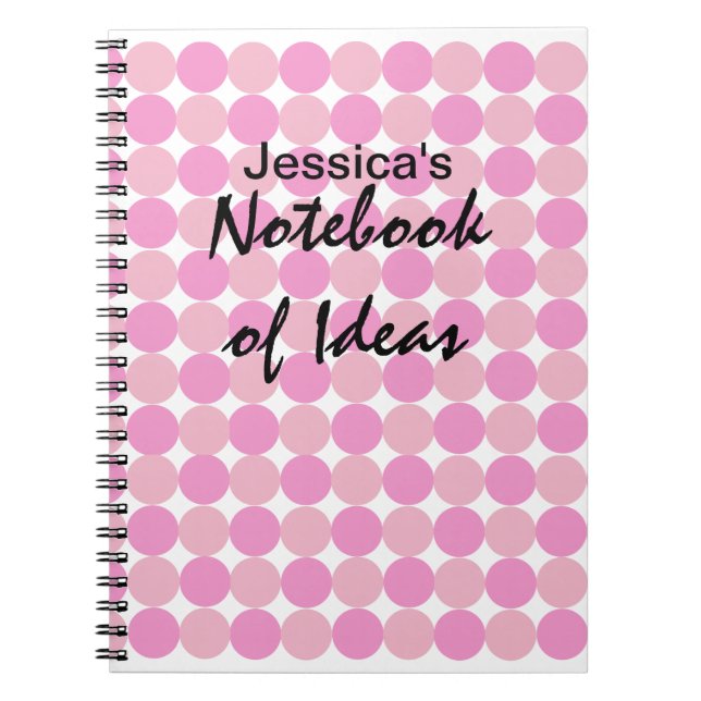 Pink Polka Dot Notebook (Front)