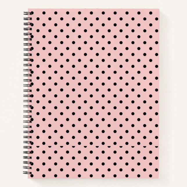 Pink, polka dot notebook (Front)